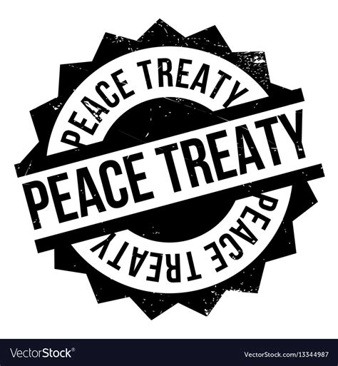 Peace treaty rubber stamp Royalty Free Vector Image