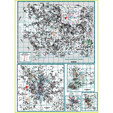 Mt. Airy and Surry County, NC Wall Map - The Map Shop