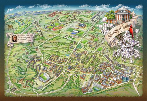 Illustrated Map of UVA Campus