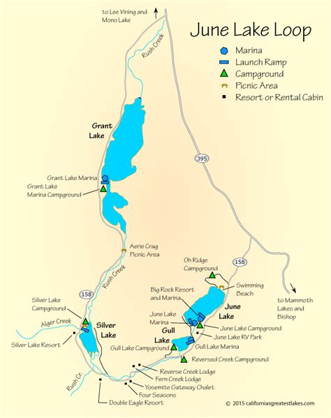 June Lake Map | June lake, Lake trip, June lake loop