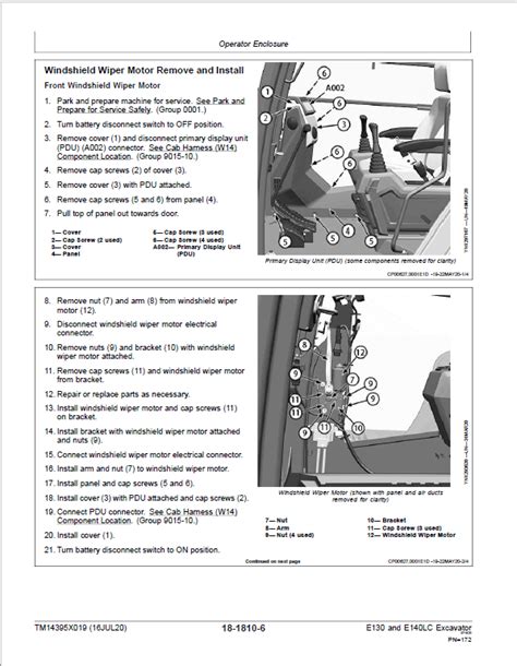 John Deere E130, E140LC Excavator Repair Technical Manual (SN. after DXXXXXX – )