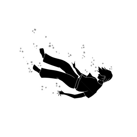 Drowning Boy Silhouette, Dream, Sad, Down PNG Transparent Clipart Image and PSD File for Free ...