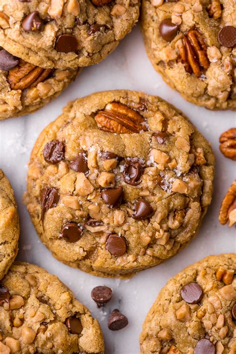 Brown Butter Toffee Cookies - Baker by Nature