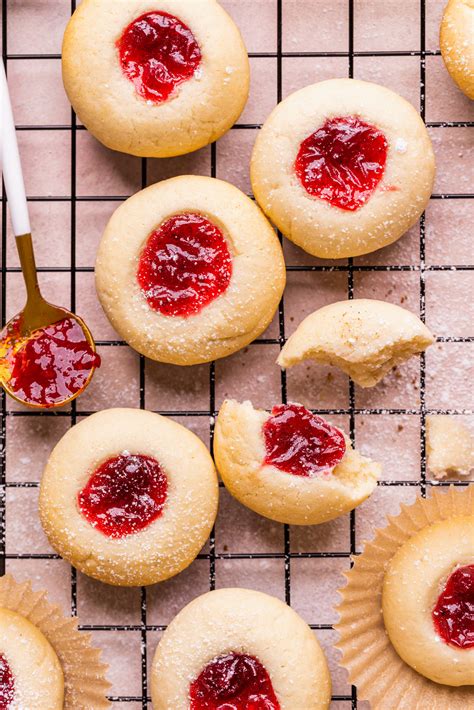 Jam Drop Shortbread Cookies | Olive & Mango