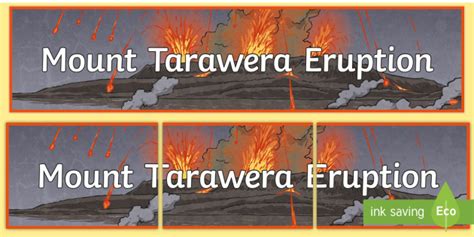 Mount Tarawera Eruption Banner (Teacher-Made)