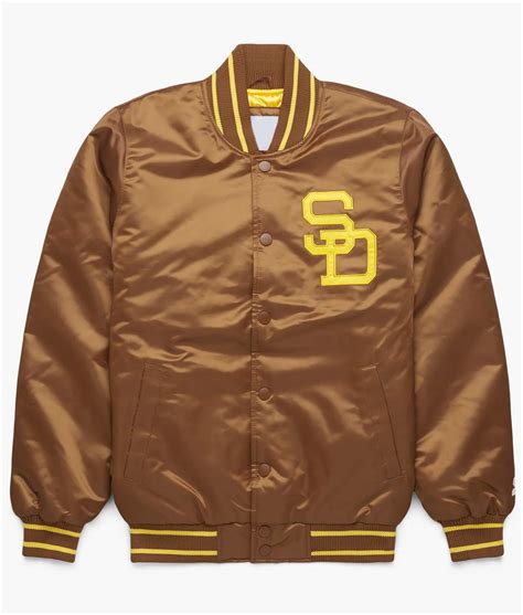 Starter Satin X San Diego Padres Brown Jacket - Jackets Expert