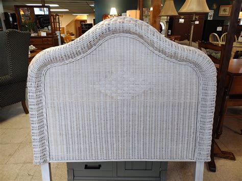 White Wicker Twin Headboard | Roth & Brader Furniture