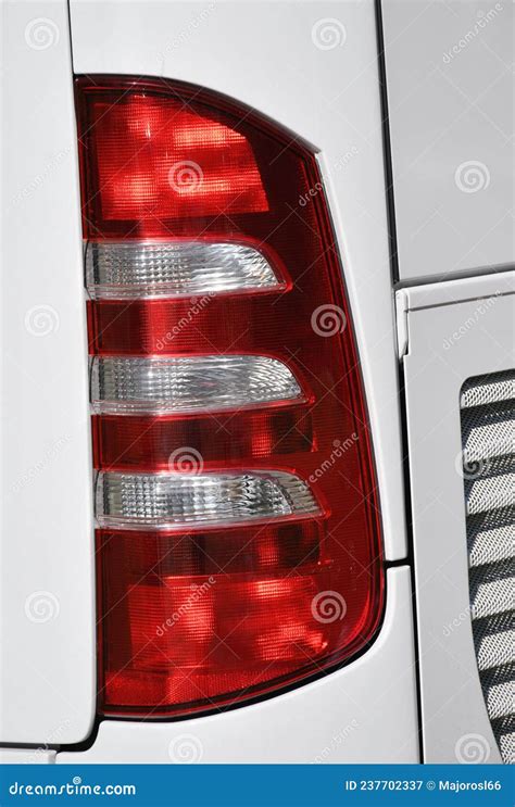 Rear light of a bus stock image. Image of white, plastic - 237702337