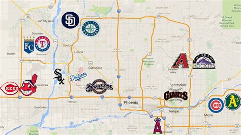 A handy map of the Cactus League stadiums - Halos Heaven