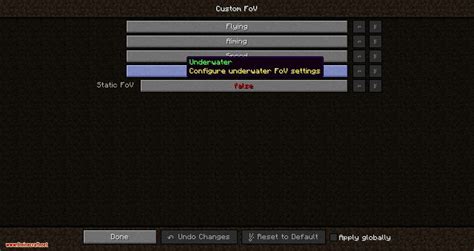 Custom FoV Mod (1.19.2, 1.18.2) - Customization Various Field of View ...