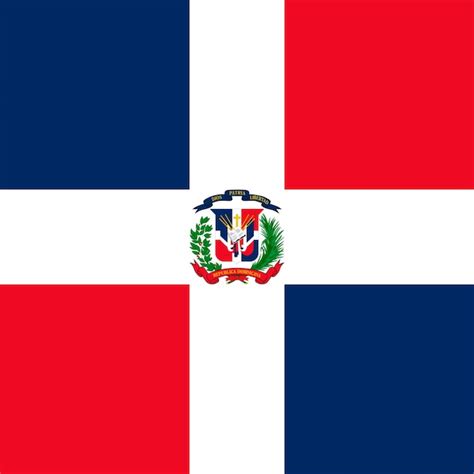 Premium Vector | Dominican republic flag official colors vector illustration