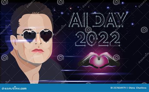 Tesla AI Day September 30, 2022. Editorial Illustration. Humanoid Robot Optimus | CartoonDealer ...