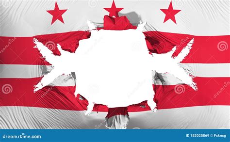 Washington DC City Flag with a Big Hole Stock Illustration - Illustration of banner, flag: 152025869