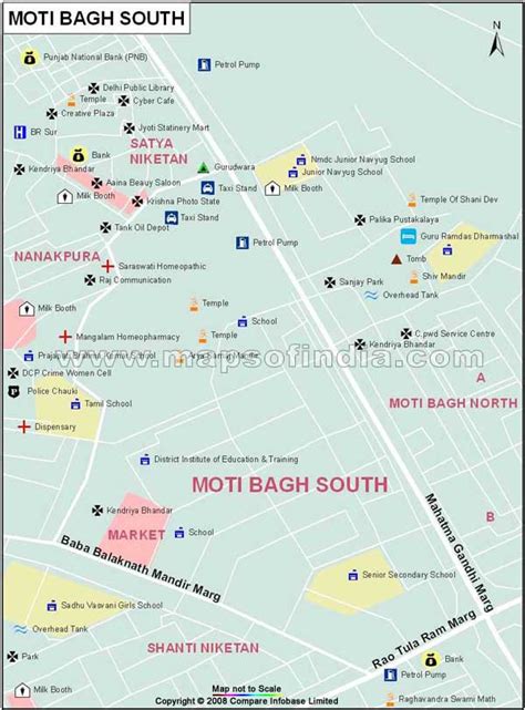 Moti Bagh South Map