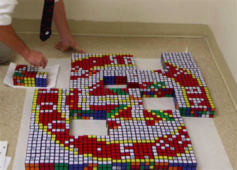 eat play math: Rubik's Cube Mosaic...Fun, Satisfying, and Great Teambuilder