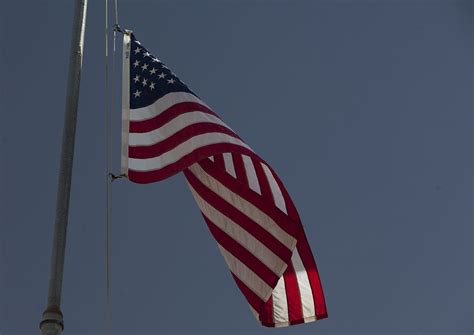 Flags at half-staff in honor of Memorial Day