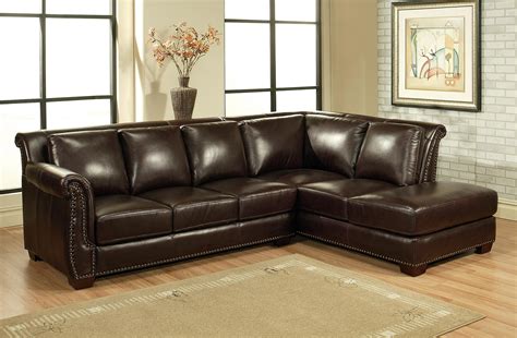 Distressed Leather Sectional | HomesFeed