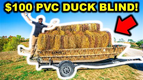 Building a DIY $100 PVC Homemade DUCK Hunting Blind CHALLENGE!!! - YouTube