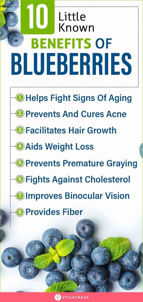 10 Surprising Benefits Of Blueberries For Skin, Hair And Health | Blueberry benefits, Food ...