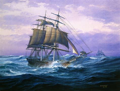 Maritime Painting, Maritime Art, Ship Paintings, Cross Paintings, Ocean ...