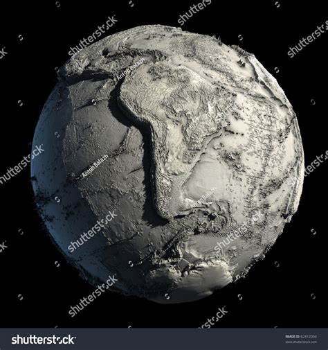 Dead Planet Earth Without Water Global Stock Illustration 62412034 ...