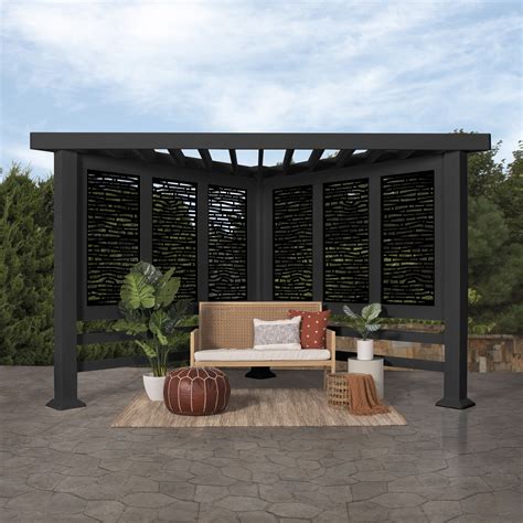 Backyard Discovery Glenview Modern Metal Steel Pergola with Canopy ...