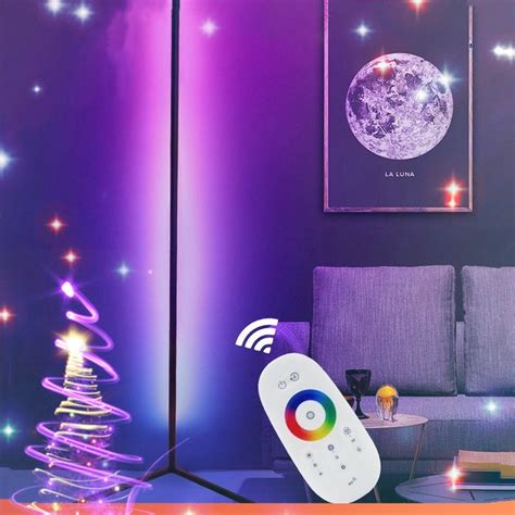 RGB atmosphere floor lamp LED multi-color selector minimalist Nordic lamp corner lamp | Shopee ...