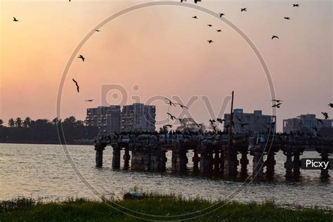 Image of Picture Of Beautiful Sunset In Rankala Lake In Kolhapur City ...