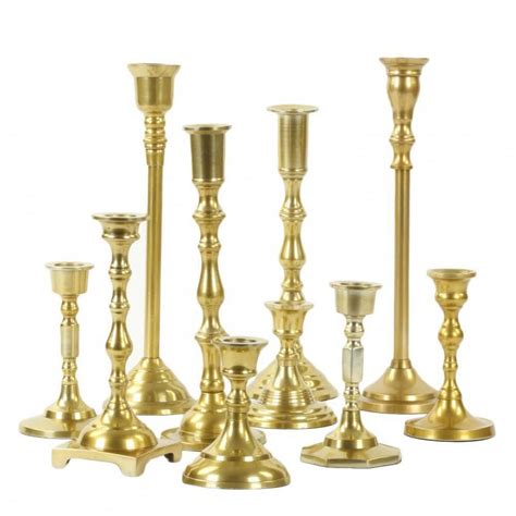 Gold Taper Candlestick Holders – Eclectic Shapes & Sizes | I Do Events