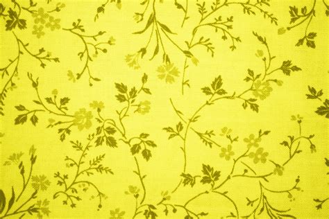 Yellow Floral Print Fabric Texture Picture | Free Photograph | Photos Public Domain