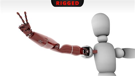 human arm robot rigged | 3D model | Human arm, Robot design, Robot