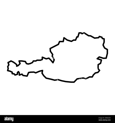 vector austria outline map on white background Stock Vector Image & Art - Alamy