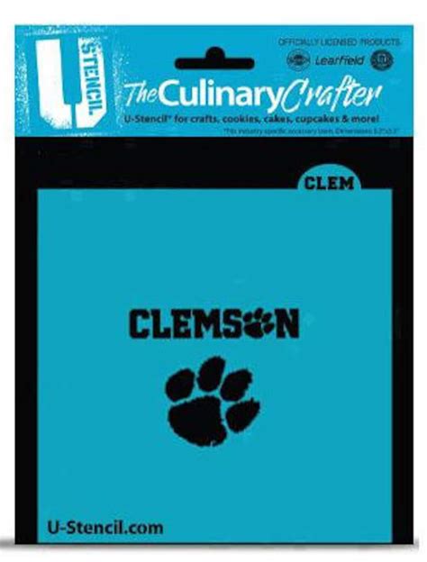 CLEMSON & PAW College Stencil, U Stencil College Stencils, Cookie ...