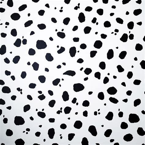 Dalmatian Dots Animal Skin Print Arthouse Wallpaper Black & White ...