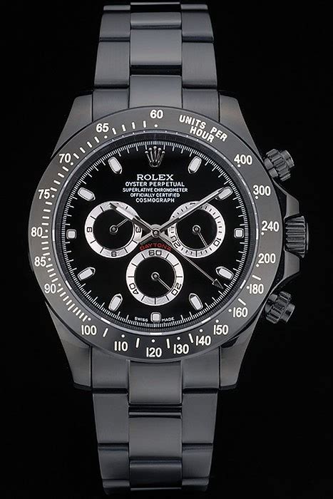 Rolex Daytona Black Steel 0828A Replica Watch : Find Replica Watches