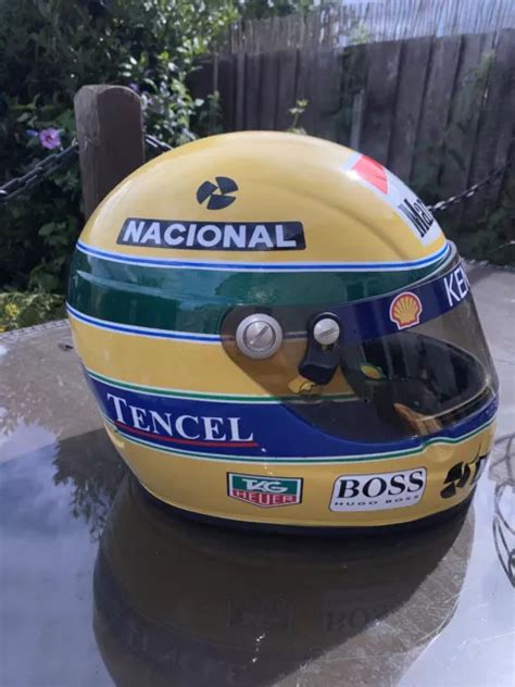 F1 AYRTON SENNA full size replica crash helmet £195.00 - PicClick UK