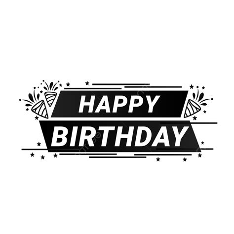 Happy Birthday Typography Vector Art PNG, Happy Birthday Text Typography Free Vector And Png ...