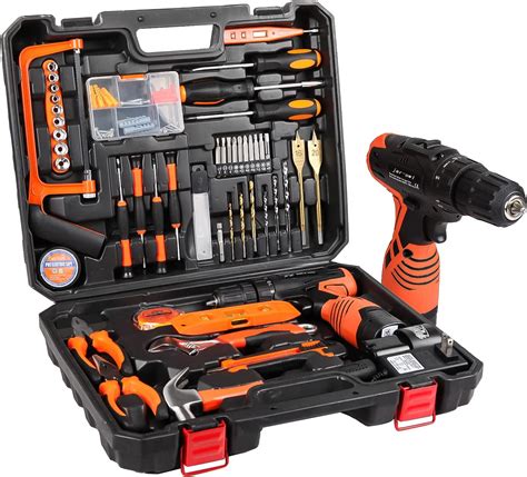Power Tools Combo Kit, LETTON Tool Set with 60pcs Accessories Toolbox ...