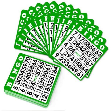 100 Pack of Green Bingo Cards with Jumbo Numbers | GBIN-205