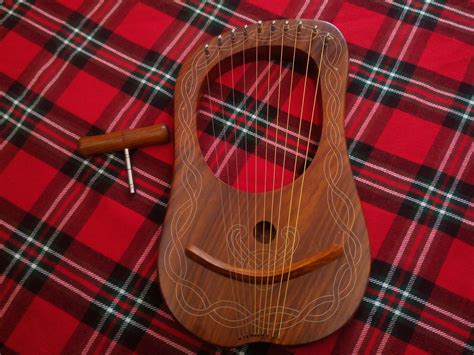 TC NEW LYRE HARP 10 STRINGS/ROSEWOOD LYRA HARP/LYRE HARP 10 STRINGS + CASE+ KEY - Harp & Dulcimer