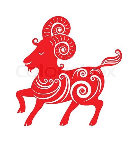 Year of the Goat Chinese Zodiac Goat ... | Stock vector | Colourbox