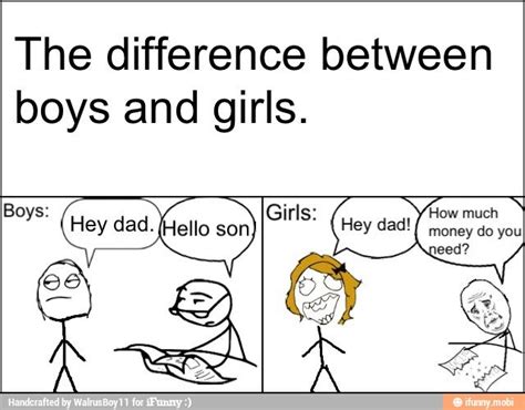 Boys vs. Girls - iFunny :) | Funny memes about girls, Funny dating ...