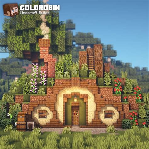 Goldrobin - Minecraft Builder on Instagram: “Hobbit Hole 🏔🏠 New YouTube Tutorial (Link in Bio ...