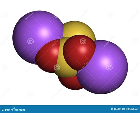 Sodium Thiosulfate, Chemical Structure. 3D Rendering Stock Illustration ...