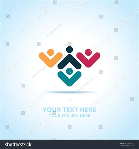 Abstract Partnership Logo Design Concept Emblem Stock Vector (Royalty ...