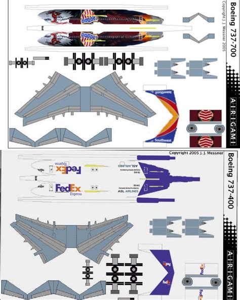 Southwest ilinos one Boeing 737-700 and fedex Boeing 737-400F templates ...