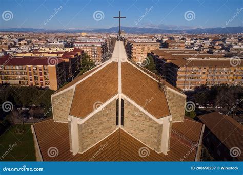 High Angle View of the San Policarpo Catholic Church Located in Rome ...