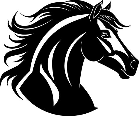 Horse, Black and White Vector illustration 26704257 Vector Art at Vecteezy