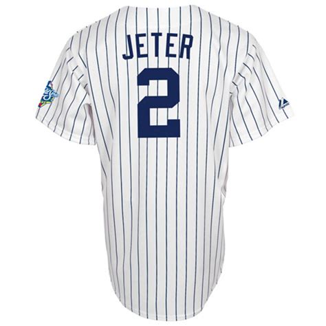 Majestic New York Yankees Derek Jeter White Home 1998 Replica World ...