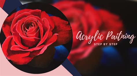 Red Rose | Acrylic Painting | Full tutorial - YouTube